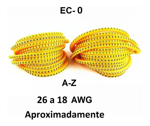 Marcador Para Cables Letras A-z Paquete Con 650 Pzs Ec-0