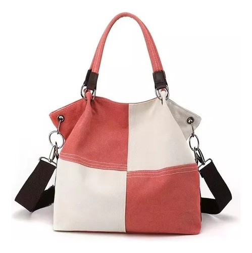 Bolso De Mano Patchwork De Gran Capacidad Para Mujer