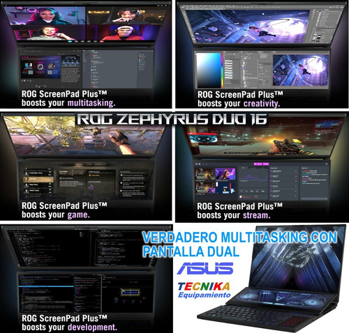 Imagen 5 de 8 de Asus Rog Zephyrus Duo 16 Gx650 R7-6800h Rtx3060 16gb 1tb