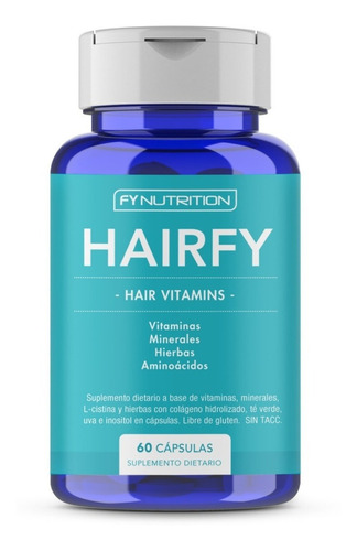 Hairfy - Vitaminas Anti Caída Cabello Pelo - Biotina X60