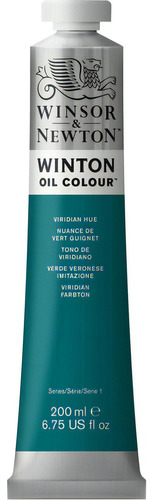 Pintura al óleo Winsor & Newton Winton de 200mL - tinta viridian hue a óleo