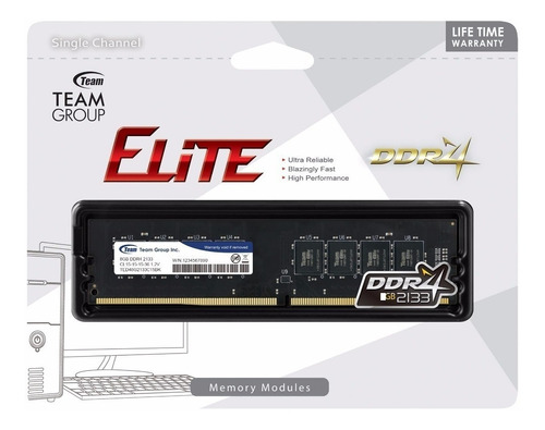 Memoria Ram Team Group Ddr4 4gb 2133mhz Dimm Blister Sellado