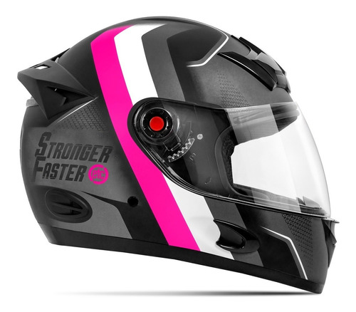 Capacete Moto Integral Fosco Etceter Stronger Faster