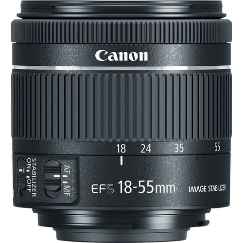 Kit Cámara Canon Eos Rebel T7 + Lentes 18-55mm Y 75-300mm Color Negro