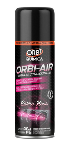 Spray Higienizador Limpa Ar Condicionado Orbi Carro Novo 