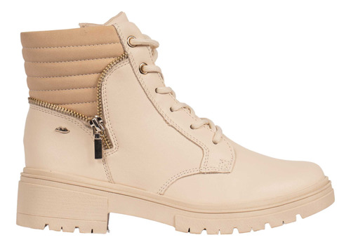 Bota Feminina Acolchoada Ajuste Zíper Dakota G9662 Coturno 