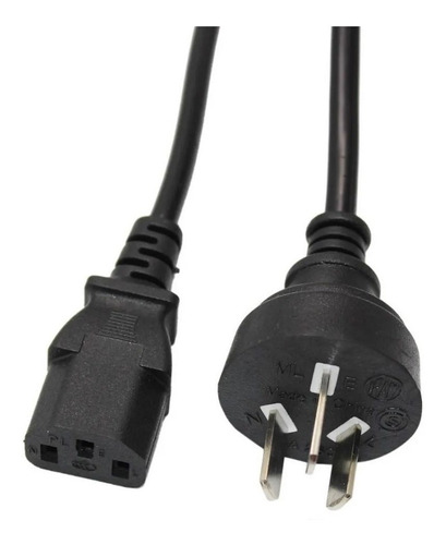 Imagen 1 de 4 de Cable Power Interlock Pc Cpu 1 Metro Tipo C