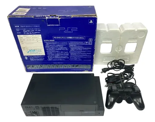 Console Playstation 2 Na Caixa Cfi Scph-30000 01 -controle Preto
