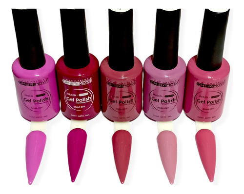 Pack 5 Colores Permanentes Magenta Cherimoya 8ml