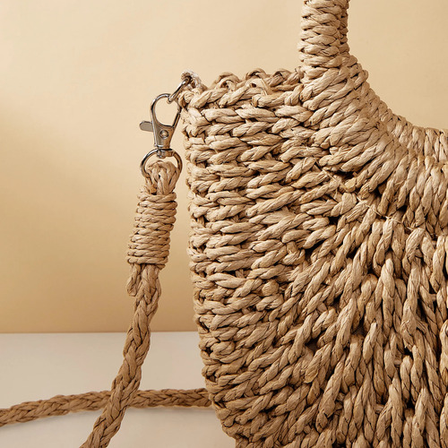 Bolso Bandolera De Playa Tejido A Mano Mujer,verano 2025
