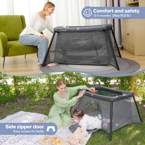 Travel Crib Elemara Lightweight W/ Bassinet & Mattress