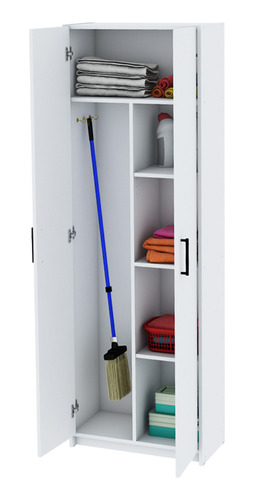 Mueble Organizador Despensero Escobero 2 Puertas 4 Estantes