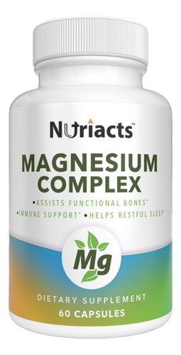 Nutriacts Complejo De Magnesio 60 Capsulas: Energia 4 En 1, 