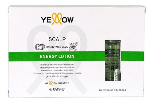 Ampolletas Yellow Scalp Energy Lotion (6 Ampolletas 13ml)