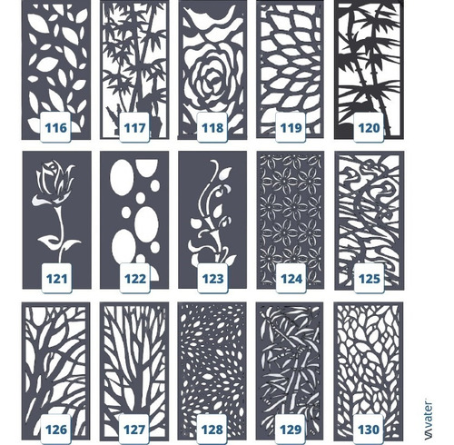 Imagen 3 de 8 de Chapa Decorativa Perforada 1200x600x1.6 Diseños Varios