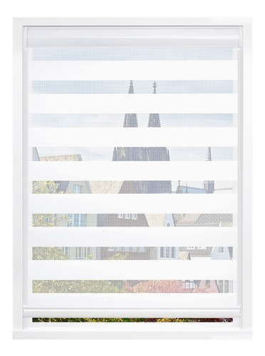 Cortina Roller Zebra Blanco 100x165cm