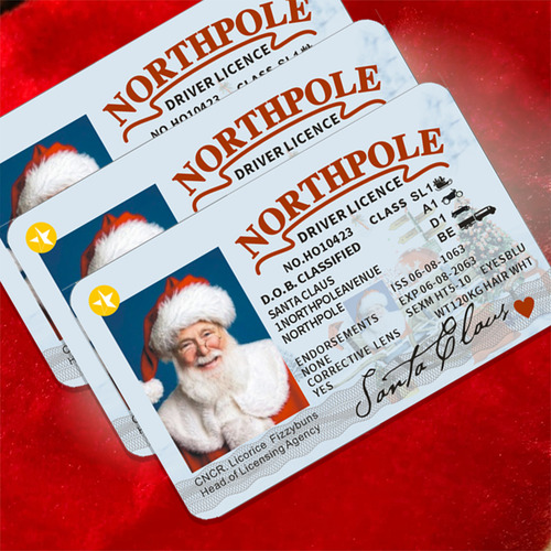 Juego De Licencias De Papá Noel De 3 Piezas