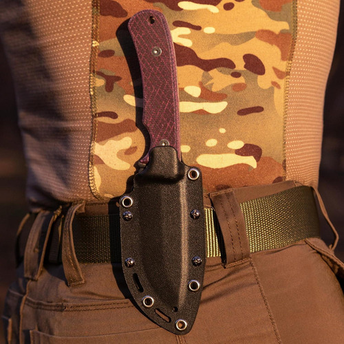 Cuchillo Táctico Bps Beta D2 Con Mango De Micarta 21.5 Cm