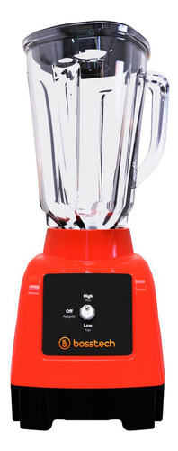 Licuadora 750w Vidrio 2l Tradicional 2vel Bosstech B2 Rojo