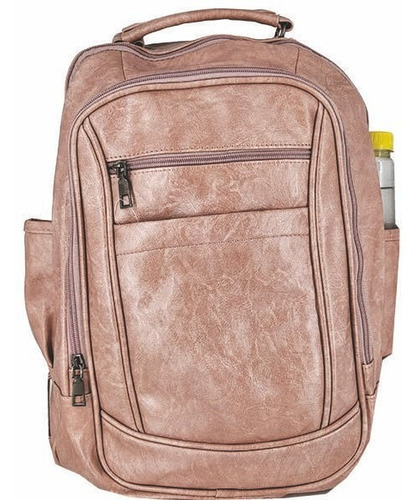 Mochila Feminina Bolsa Notebook Divisória Couro Pu K155