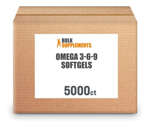 Bulk Supplements | Omega 3-6-9 | 1200mg | 5000 Cápsulas Blan