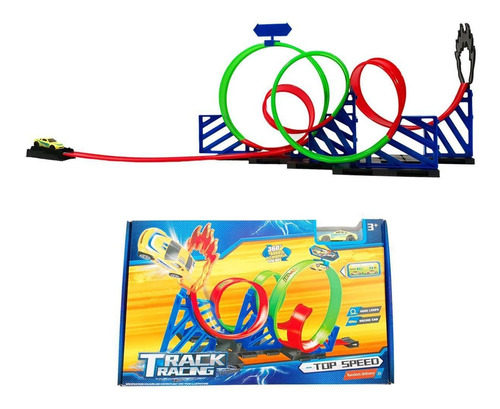 Brinquedo Pista De Corrida Com 4 Looping 102cm Top