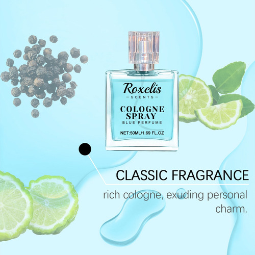 Perfume Azul Con Feromonas Para Hombres 50 Ml