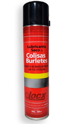 Lubricante Seco De Colisas Burletes Y Gomas Locx P/ Vidrios