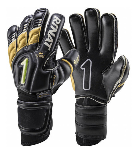 Imagen 1 de 5 de Guantes De Portero Uno Premier Gk Pro Negro/ Oro