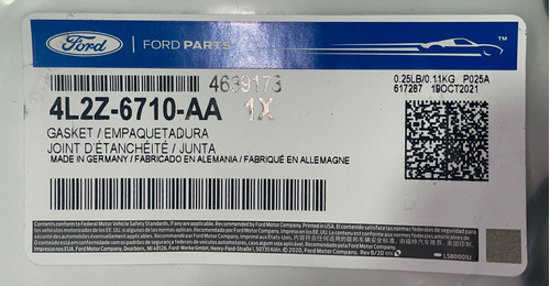 4l2z-6710-aa Empaque Cárter Ford Explorer Sport Trac 4.0