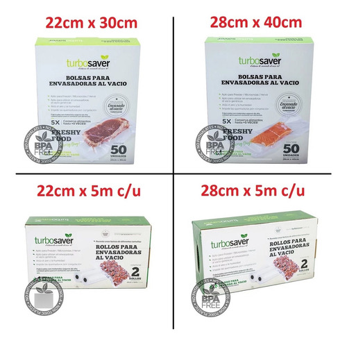 Imagen 4 de 6 de Envasadora Al Vacio Turbosaver Ts-1400 Sistema Rollos Bolsas