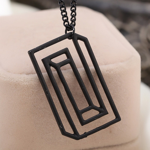 Collar Cadena Pendiente Ciencia Imposible Cuadrado Infinito