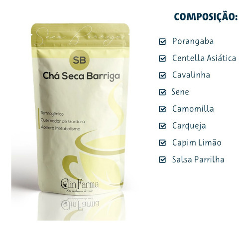 3 Chá Seca Barriga 100g Queima Gordura Emagrece Seca Tudo