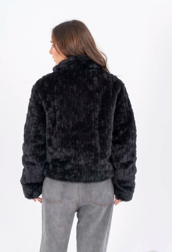 Campera Piel Sintetico Nueva Tendencia Mujer Talle S - L Bg