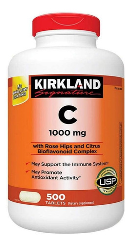 Kirkland Vitamina C 1000mg 500 Tabletas