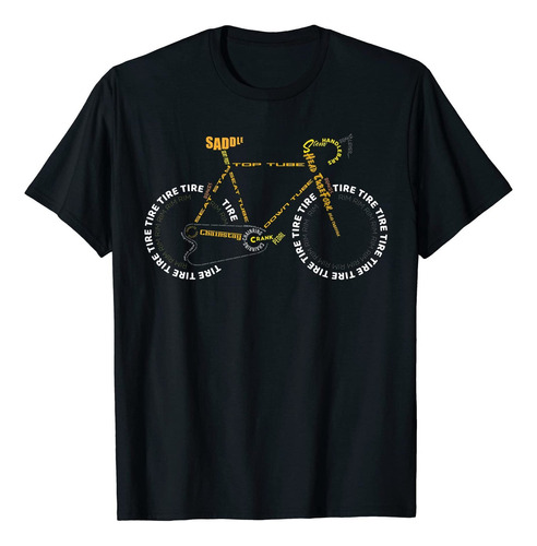 Camiseta De Anatomía De Bicicleta | Camiseta De Regalo Lin.