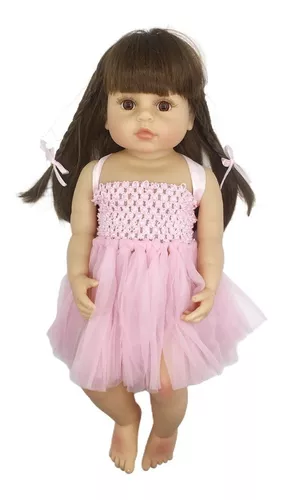 Brastoy Bebê reborn Princesa rosa 55 cm IG-520