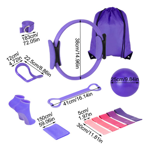 Set De 13 Piezas Para Yoga, Pilates, Ejercicios En Casa, Yog