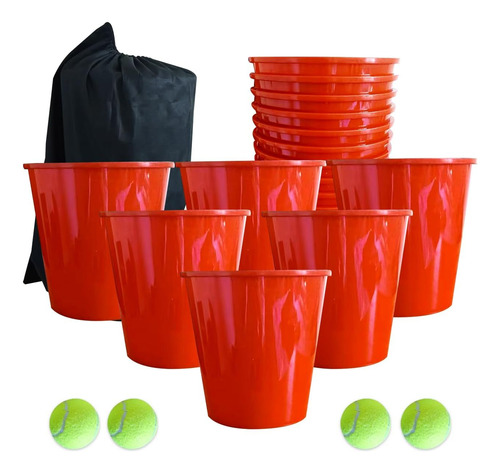 Juego De Lanzamiento De Bolas Y Cubos Al Aire Libre