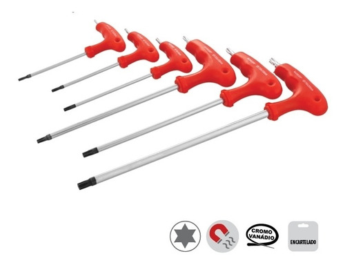 Jogo De Chave Torx 6 Peças Worker - 340480