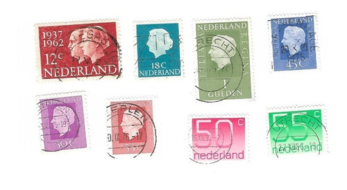 Lt1546. Lote De 8 Sellos De Holanda, 1962-1981