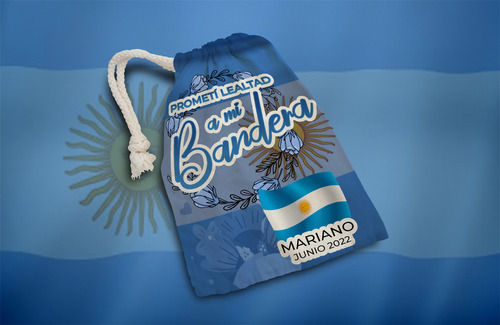Diseños Bolsas Bolsitas Jura Lealtad Bandera Sublimación M2