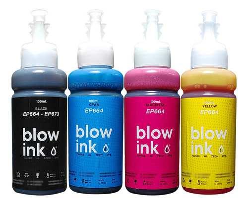 Combo X 4 Tinta Alternativa Para Recargar Cartuchos Hp 400ml