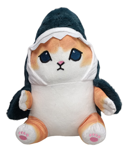 Peluche Gato Gatito Kawai Disfraz Tiburon 35cm