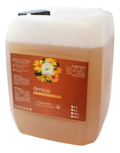  Shampoo Capilar Extracto De Árnica Cabello Suave (5 Litros)