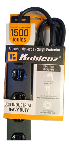 Multicontacto Supresor De Picos Koblenz Ss-15008 Negro