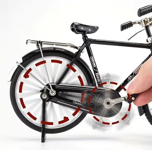 Bicicleta Clasica A Escala 1:10 Con Maletín Y Bomba