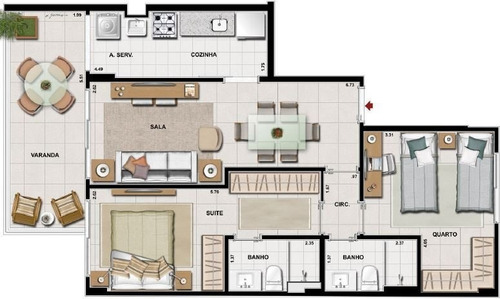 Imagem 9 de 11 de Apartamento À Venda No Bairro Maracanã - Rio De Janeiro/rj - O-18698-31204