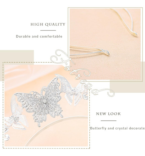 Fstrend - Diadema Con Corona De Mariposa, Diseño De Flores,