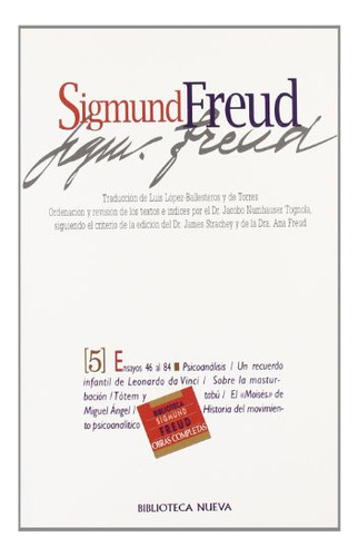 Libro Sigmund Freud Tomo 5 Ensayos 46 A 84  De Freud Sigmund